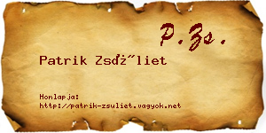 Patrik Zsüliet névjegykártya